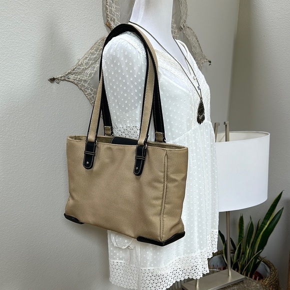 The Sak Cream and Black Shoulder Bags Tote - Picture 2 of 14